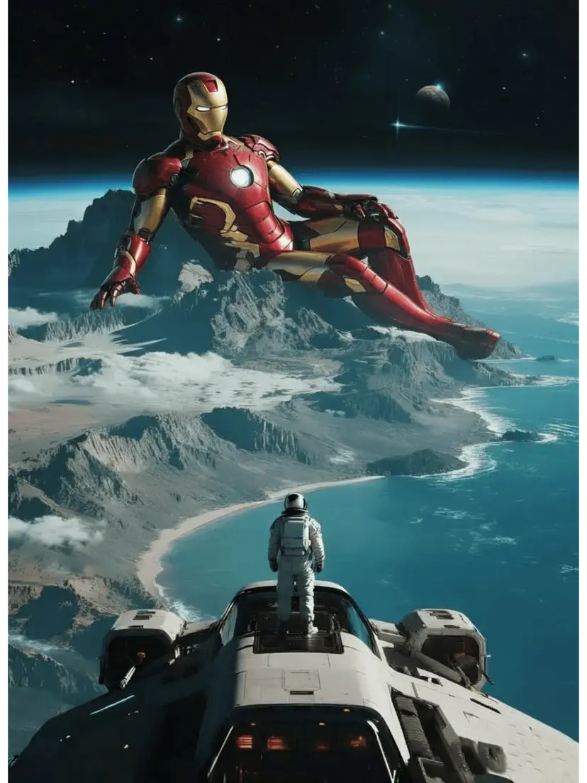 Nano Banana case two shoreline with soft peach tint.